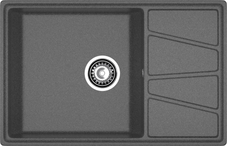 Кухонная мойка Granfest Vertex V-780L графит 78х50 цвет графит поверхность матовая