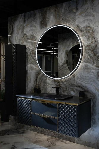 Зеркало в ванную Boheme 545-100-B 100х100 цвет черный матовый - фото 2