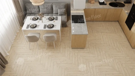Ламинат Alpine Floor Herringbone 12 Pro New LF106-01 Дуб Лион толщина 1.2 см 34 класс 606х101