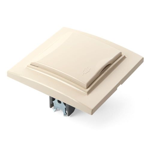 Розетка 1-местная с крышкой Stekker PST16-9012-02 39238 - фото 3