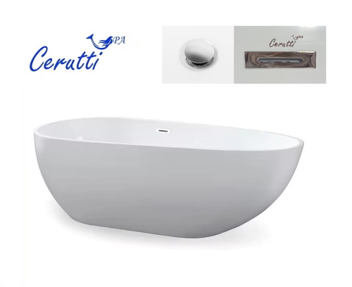 Ванна акриловая Cerutti SPA CT9671 170х80 отдельностоящая асимметричная - фото 4