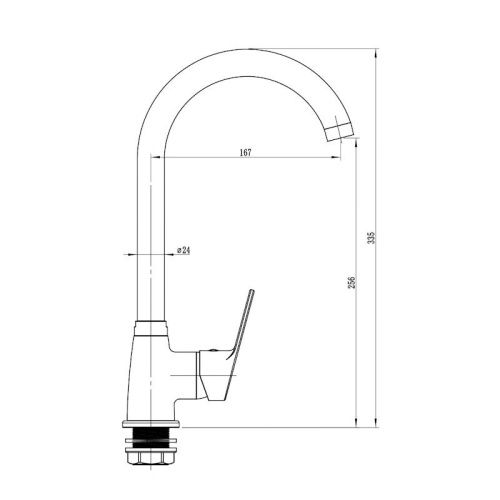 Смеситель для кухни Voda TD519 на мойку хром - фото 3