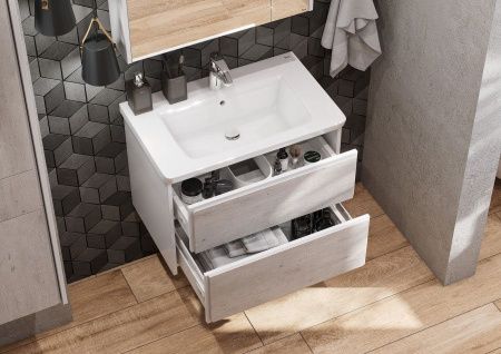 Тумба под раковину Roca Ronda ZRU9303003 70х40 подвесная цвет серый/белый