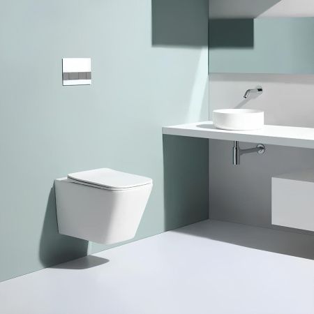 Унитаз подвесной Cerutti SPA CT9164 белый с сиденьем микролифт безободковый каскадный смыв