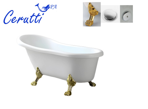 Ванна акриловая Cerutti SPA CT9667 157х77 отдельностоящая овальная - фото 4