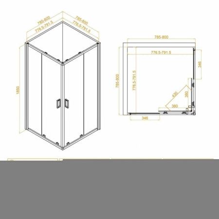 Душевой уголок RGW Classic 32093488-11 80х80 стекло прозрачное профиль хром без поддона