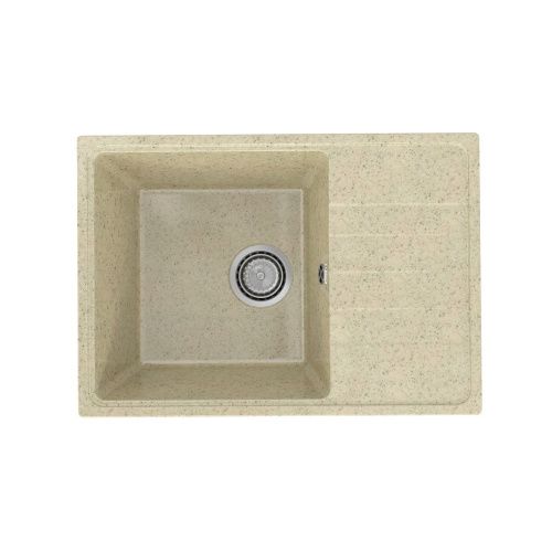 Кухонная мойка Practik PR-600 PR-M-600-002 60х42 цвет бежевый поверхность глянцевая - фото 2