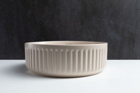 Раковина керамическая Allen Brau Fantasy 4.11032.IV 40х40 накладная цвет бежевый без отверстий под смеситель