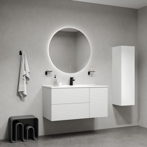 Тумба с раковиной IDDIS Bild BIL10W0i95K 100х45х50 подвесная цвет белый - фото 3