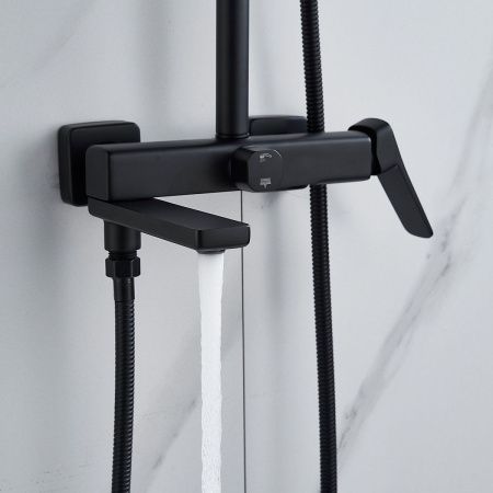 Душевая стойка Raffine F3699H настенная цвет черный