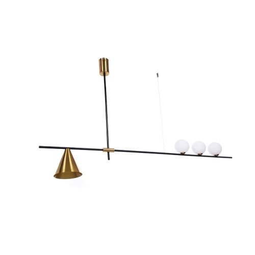 Светильник подвесной Lumina Deco Renzo (Рензо) LDP 6043-4 BK+MD - фото 2