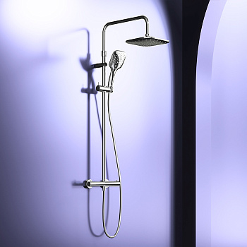 Душевая стойка Damixa Option DX218092000 настенная цвет хром с термостатом