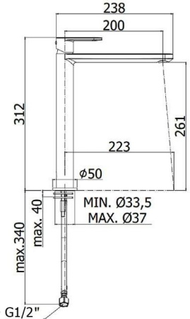 Смеситель Paffoni Candy CA081CR на столешницу хром