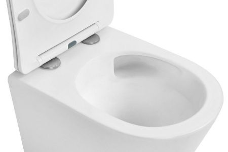 Унитаз подвесной Abber Bequem AC1102TMW белый с сиденьем микролифт безободковый смыв торнадо