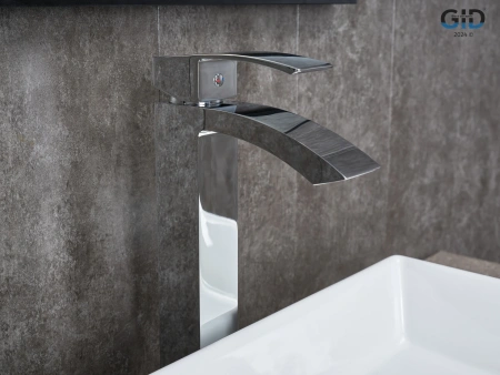Смеситель для раковины Gid Cascada L120CHD на столешницу хром