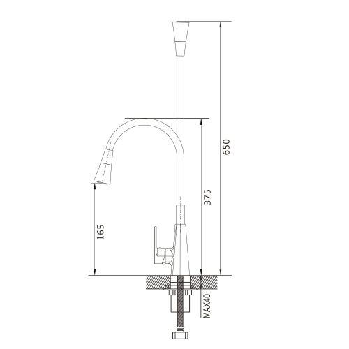Смеситель для кухни Shevanik S543C-1 на мойку белый - фото 3
