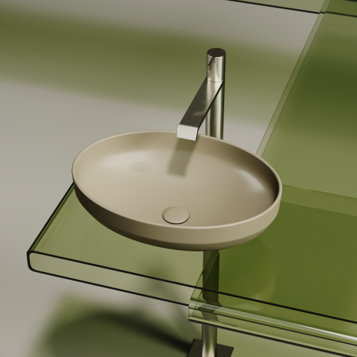 Раковина Ceramica Nova ELEMENT 50 см CN6056MC накладная цвет капучино матовый - фото 4