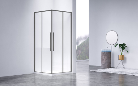 Душевой уголок Vincea Slim-N VSS-4SN9010CLGM 100х90 стекло прозрачное профиль хром глянцевый без поддона