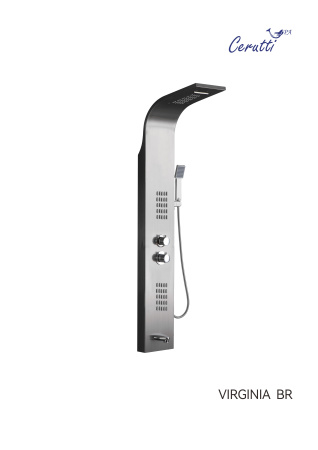 Душевая панель Cerutti SPA CT9983 прямоугольная настенная Душевая панель Cerutti SPA CT9983 прямоугольная настенная