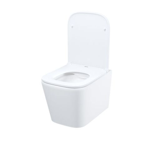 Унитаз подвесной IDDIS Bild BILRNSEi25 белый глянец с сиденьем микролифт безободковый каскадный смыв - фото 2