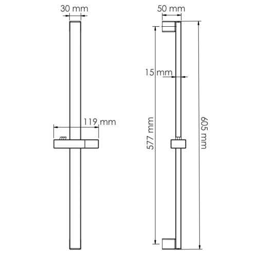 Душевая штанга WasserKRAFT  A318 никель - фото 3