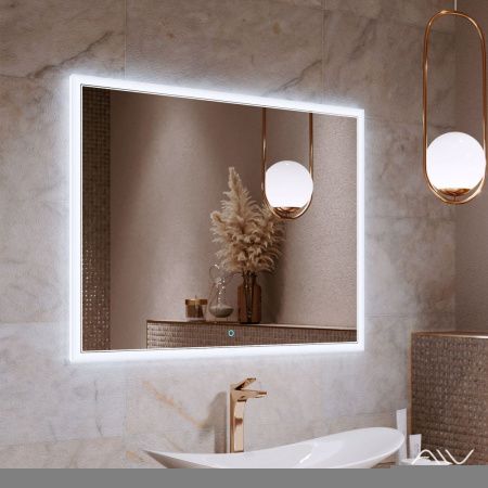 Зеркало с подсветкой Alavann Emma ALV0060001 100х80 подвесное