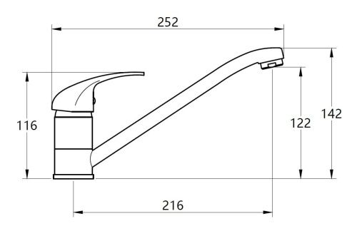 Смеситель для кухни Voda Drop DP05 на мойку хром - фото 3