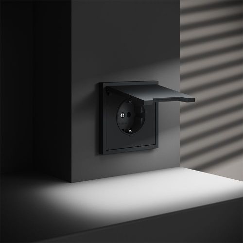 Розетка с защитными шторками и крышкой VOLTUM S70 VLS040307 - фото 4