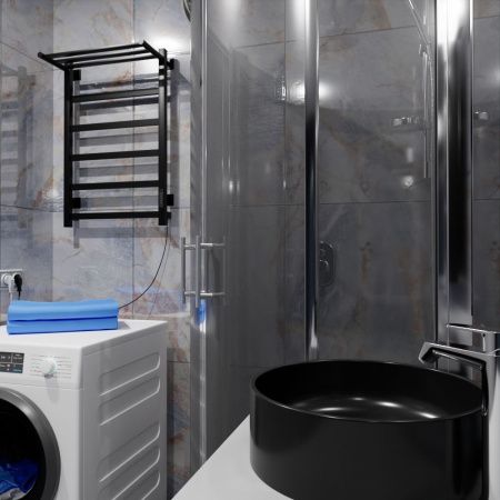 Полотенцесушитель электрический Altasan ПарусПроф ПарусПроф8050ПЧМ 55х80 черный