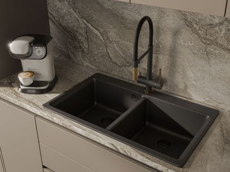 Смеситель для кухни Rivelato 1523517 antracite oro на мойку черный/золото