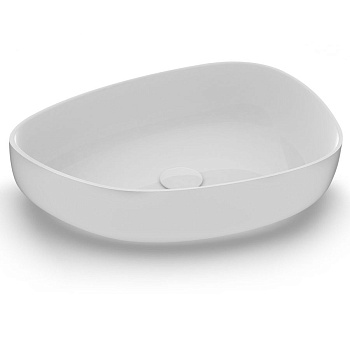 Раковина керамическая Olympia Metamorfosi MET4255001 55х42 накладная цвет белый глянцевый