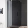 Душевой уголок Cezares SLIDER SLIDER-AH-1-100-100/110-GRIGIO-NERO 100х100 стекло тонированное профиль черный без поддона
