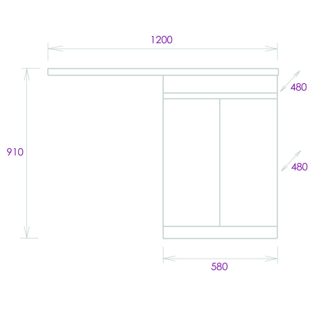 Тумба под раковину Onika Милтон 105802 58х48х87 напольная