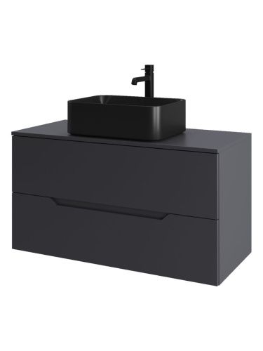 Тумба с раковиной Orange Line Li-100TugMDF+B02-460MB 100х50 цвет серый