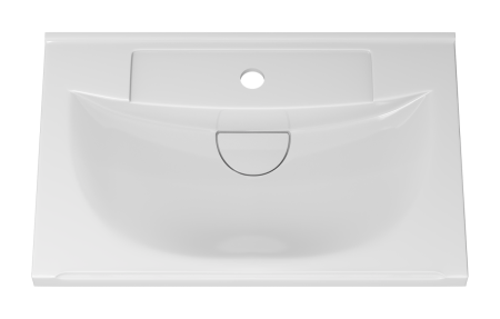 Раковина мебельная из искусственного камня Misty EVVA 60 Р-Евв14060-Д 60х40 накладная цвет белый