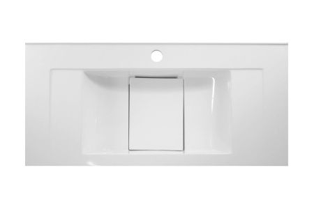 Раковина из искусственного камня Эстет Элин ФР-00014967 80х40 накладная цвет белый 1 отверстие под смеситель