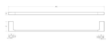 Полотенцедержатель Cezares SLIDER SLIDER-TH-80-NOP