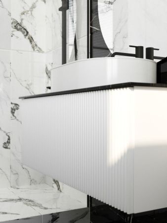 Тумба со столешницей La Fenice TERRA NFNC-01-TER-B-80-3-GB 80х50 подвесная цвет белый