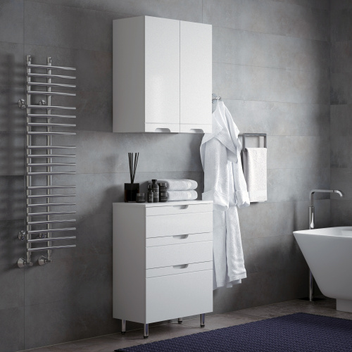 Шкаф Corozo Лея SD-00000397 55х22х70 подвесной цвет белый - фото 2