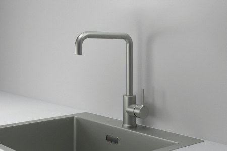 Смеситель для кухни Granula Kitchen Space 7110, СТАЛЬ МАТОВАЯ на мойку сталь матовая