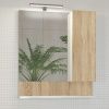Зеркало-шкаф Comforty Рига 00004142212CF 70х80 подвесной цвет бежевый/белый
