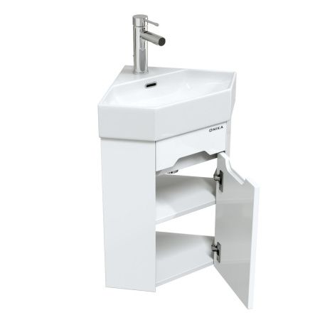 Раковина из сантехнического фарфора Onika Line LIN35SLWB01 50х40 накладная цвет белый 1 отверстие под смеситель