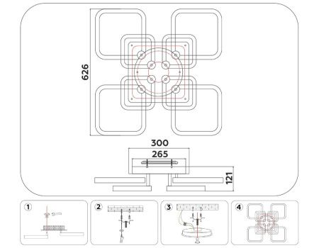 Люстра потолочная Ambrella Light Original (Оригинал) FA3866