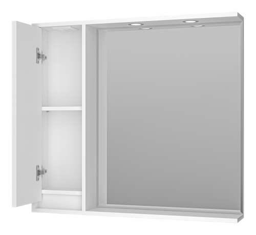 Зеркало-шкаф Brevita Balaton BAL-04090-01-Л 88х14х80 подвесной цвет белый - фото 4 Зеркало-шкаф Brevita Balaton BAL-04090-01-Л 88х14х80 подвесной цвет белый - фото 4