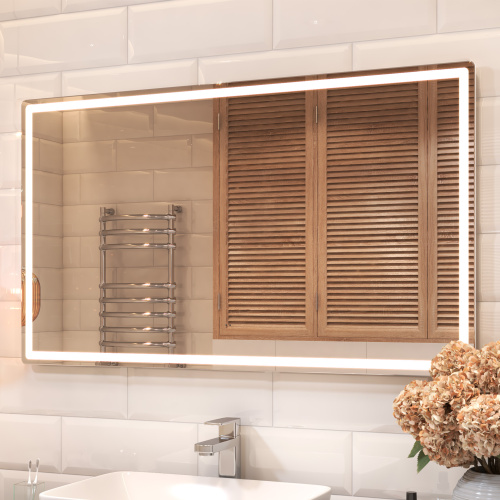 Зеркало с подсветкой VIGO Geometry Comfort 66 120х70 цвет хром - фото 2