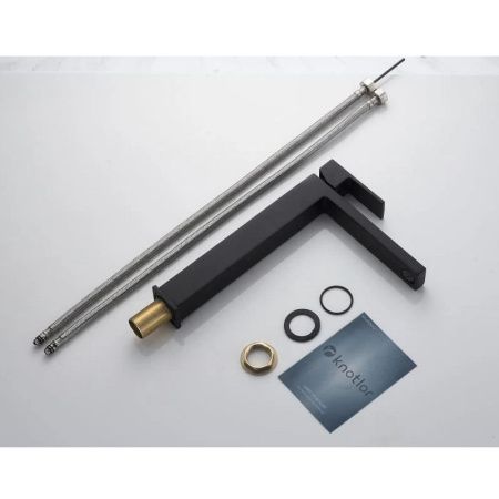 Смеситель для раковины Knotlor STABLE KN-24/BL на столешницу черный