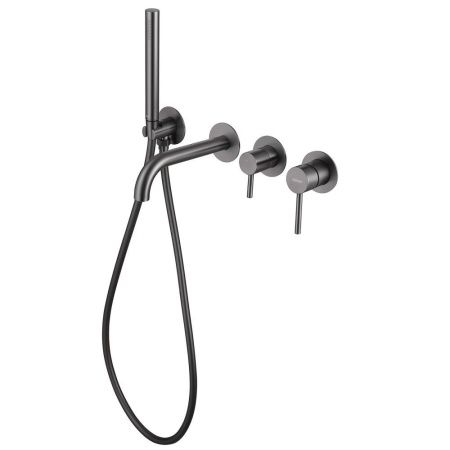 Смеситель для ванны и душа Abber Wasser Kreis AF8130NG встраиваемый в стену никель