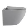 Унитаз подвесной Abber Bequem AC1101TMG серый с сиденьем микролифт безободковый смыв торнадо