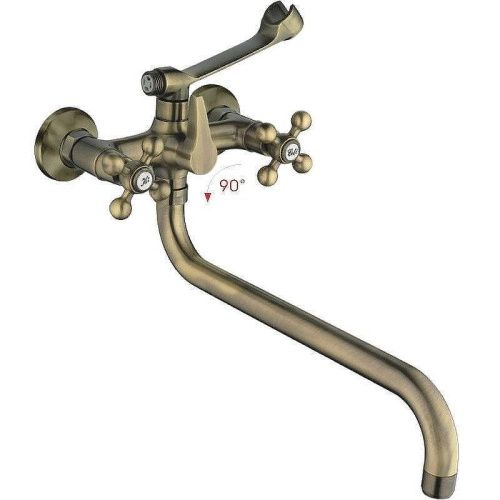 Смеситель для ванны и душа Haiba HB19-4 HB2619-4 настенный бронза - фото 2