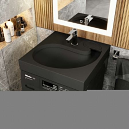 Раковина из искусственного камня Uperwood Comforty 2930205138 60х60 над стиральной машиной цвет черный